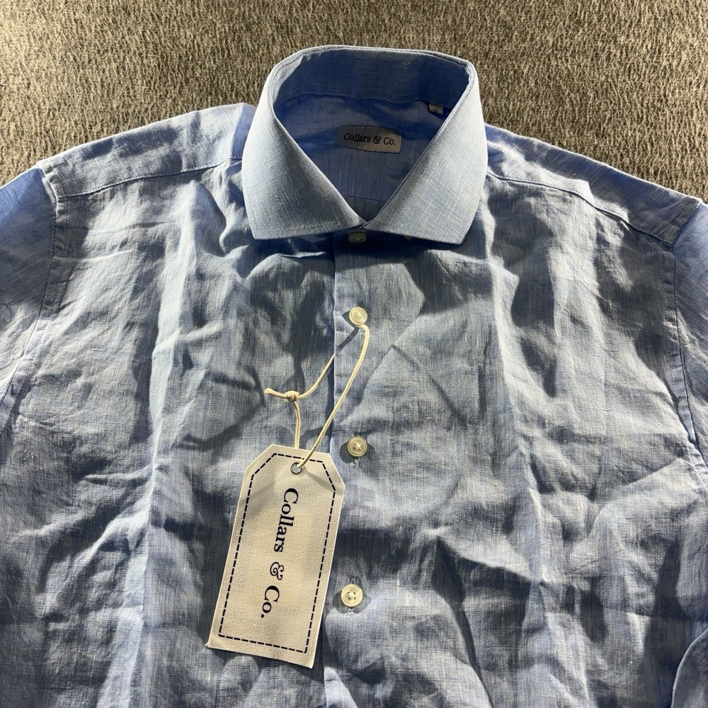 Collars and Co Linen Button Dress Shirt Men's Size Small NWT